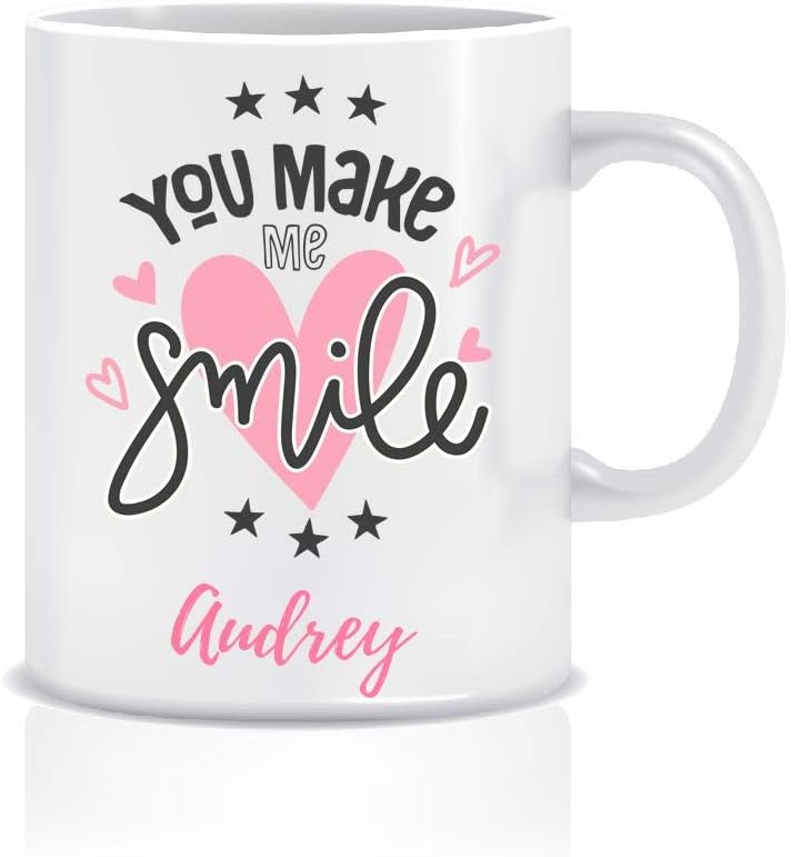 Coffee Mug for Audrey Personalised Name Ceramic, 350ml, 1 Unit (Design c 1358)