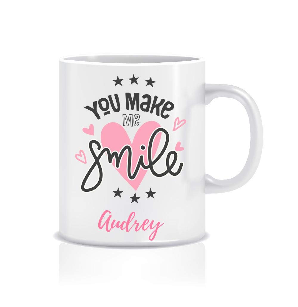 Coffee Mug for Audrey Personalised Name Ceramic, 350ml, 1 Unit (Design c 1358)