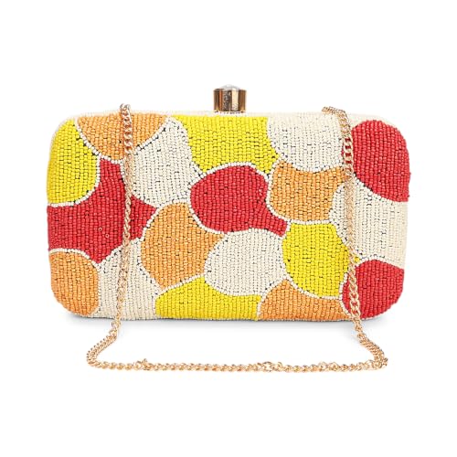 Image of LONGING TO BUY Hand Crafted Designer Box Clutch - Zari Embroidery For Women