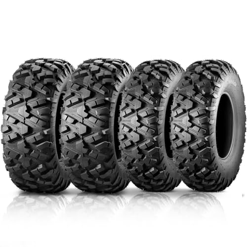 MaxAuto Set of 4 UTV ATV Tires 25x8-12 Front & 25X10-12 Rear Tire...
