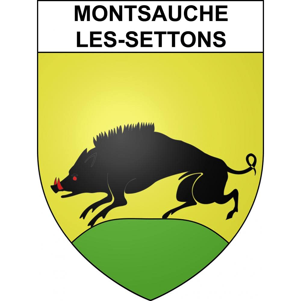 Montsauche-les-Settons 58 ville sticker blason écusson autocollant adhésif - Taille : 8 cm