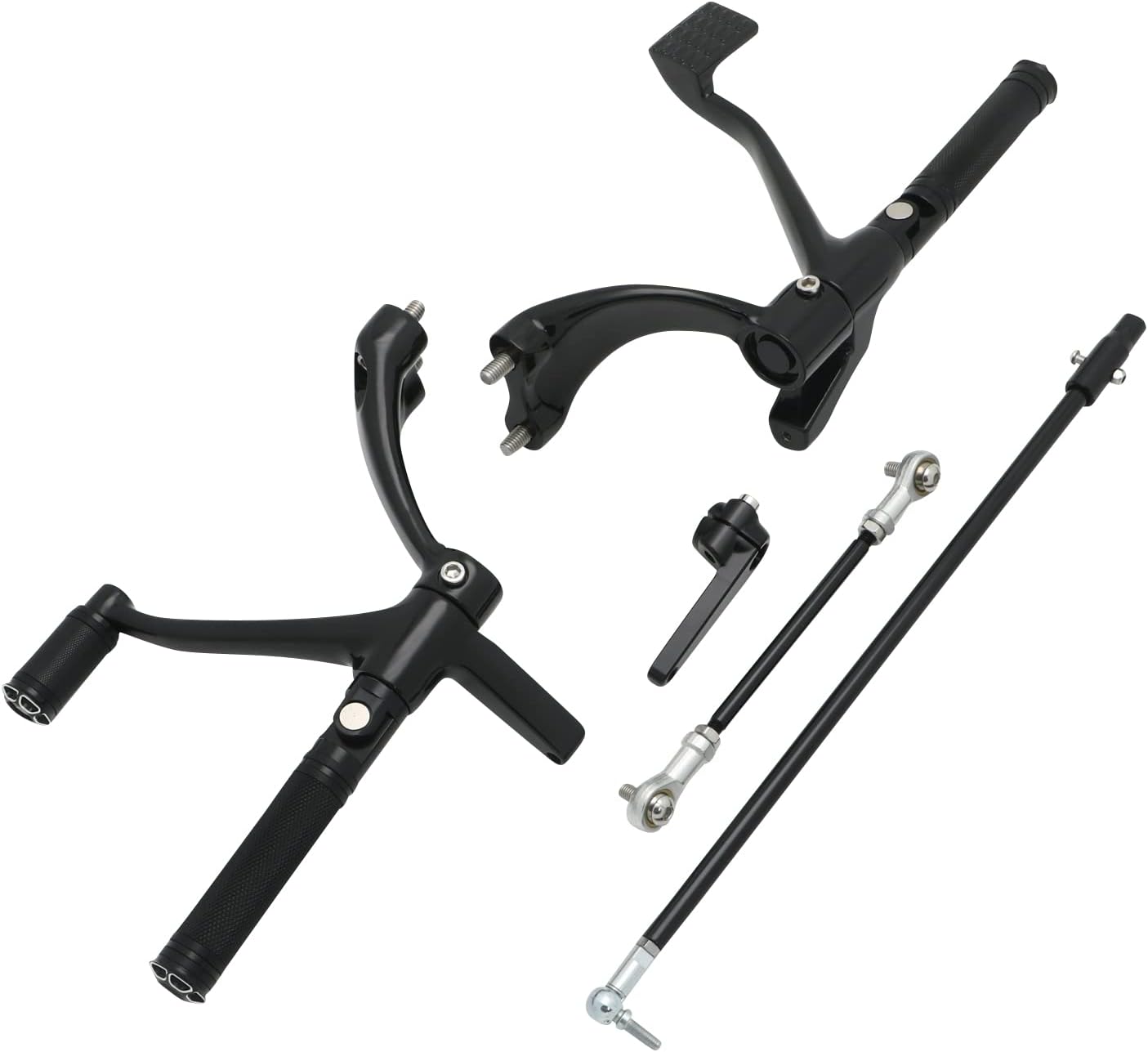 Motorcycle Black Forward Controls Complete Kit Pegs Levers Linkages for Harley 2014-2022 Sportster XL 883 1200 Forty Eight XL883/C/N/L/R, XL1200C/R/L/N/X