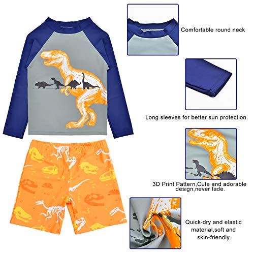 Pashop Boys Swimsuit Rash Guard Boys' Swimwear Dinosaur Swimming Suits Bathing Suit For Toddler Boys Swim Trunk #TOP2