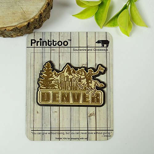 Denver Wood Engraved Fridge Magnet Souvenir Gift #TOP2