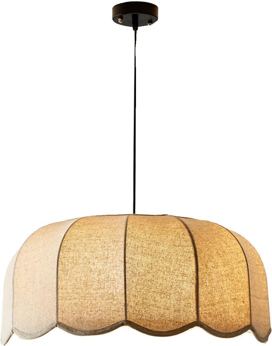 Lustre rustique à fleurs luminaire suspendu vintage industriel floral grand tambour