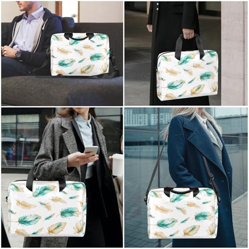 Bolso Portátil Teal Feather 16 Pulgadas Resistente Al Agua miniatura 7