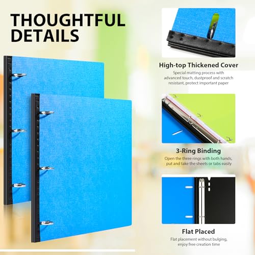 Image of WOT I 4-Pack Telescoping 3 Ring Binder(0.75 inch), Expandable Flexible Binder - Patented Design for Easy Portability, Holds 8.5 inchx11 inch Paper, for School, Office&Home Organization(Blue+Pink+Green+Red)