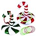 MeiGuiSha 2 Pack Christmas Inflatable Candy Can Ring Toss Game Christmas Games for Kids Wearable or Placement Include 2 Hats & 8 Rings &1 Gift Bag (Christmas Candy Cane)