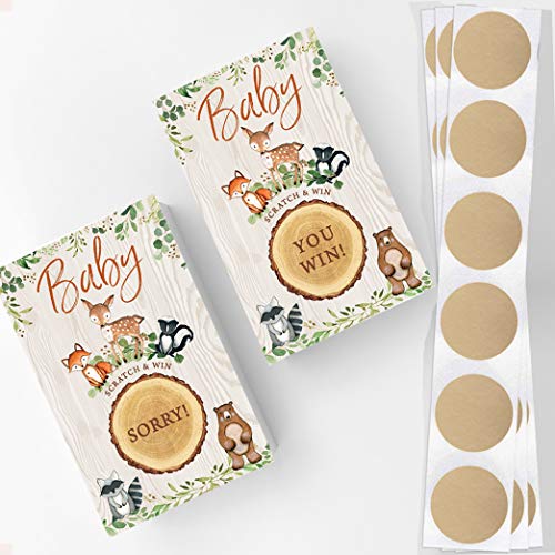 Juego de cartas para Baby Shower, tema bosque, 30 tarjetas miniatura 2