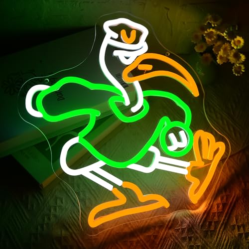 Image of University Neon Sign for Wall Decor University Football Team Logo Led Neon Sign for Man Cave Birthday Gifts for Fans Dimmable Led Neon Light for Party Club Bar Dorm Decor Size13.8 * 12.4In(P139)