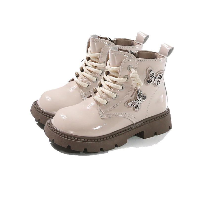 Girls Ankle Boots Side Zip Comfort Non-Slip Boot Lace Up Outdoor Combat Boot Princess boots(Toddler/Little Kid/Big Kid)
