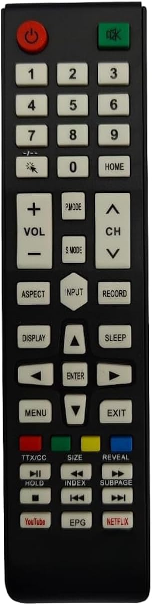 Replacement Remote Control Compatible with STARSAT LCD LED Smart TV