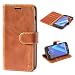 Produktbild Mulbess Handyhülle für Samsung Galaxy A3 2017 Hülle, Leder Flip Case Schutzhülle für Samsung Galaxy A3 2017 Tasche, Cognac Braun