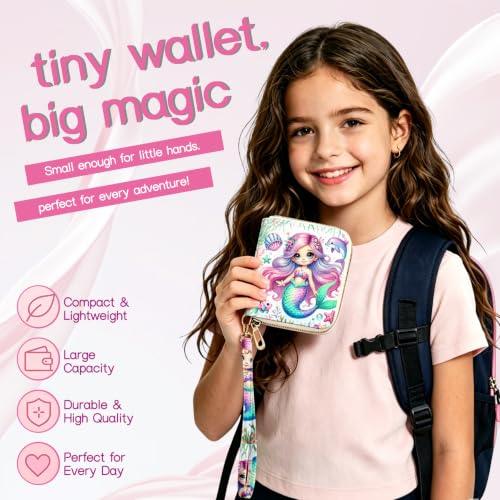 Image of Girls Wallet for Kids, Kids Wallet Toddler Purse Christmas Birthday Gift