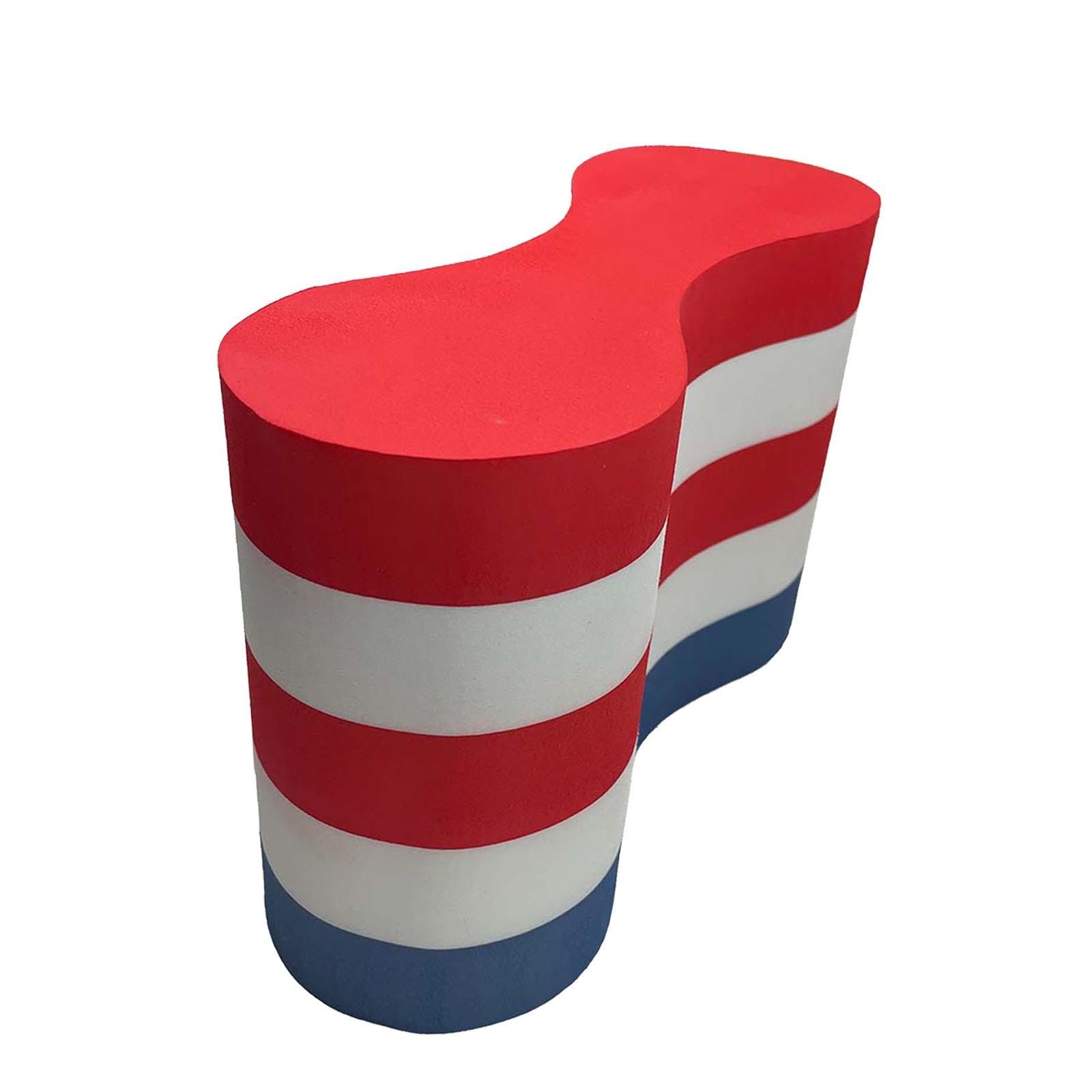 LOOM TREE® Pull Buoy Float Body Strength EVA Learning Swim Training Tool Beginners Kids Red White Blue | 1 Pull Buoy Leg Float-image-20