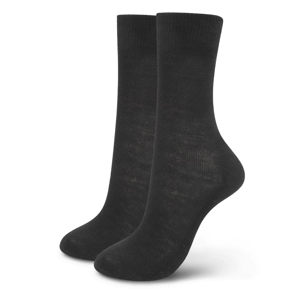 Edz Black Merino Wool Thermal Liner Socks Uk6-8