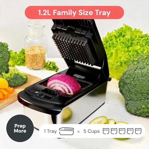 Image of Fullstar The Original Pro Chopper - Vegetable Chopper and Spiralizer, Food Chopper with Container, Fruit Slicer, Kitchen Gadgets & Accessories, Home Essentials (4 in 1, Stainless Steel)