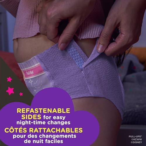 Pull-Ups Girls Potty Training Underwear, Easy Open Training Pants 3T-4T, Pull-Ups Night-Time for Toddlers, 60 ct, Giga Pack - 4