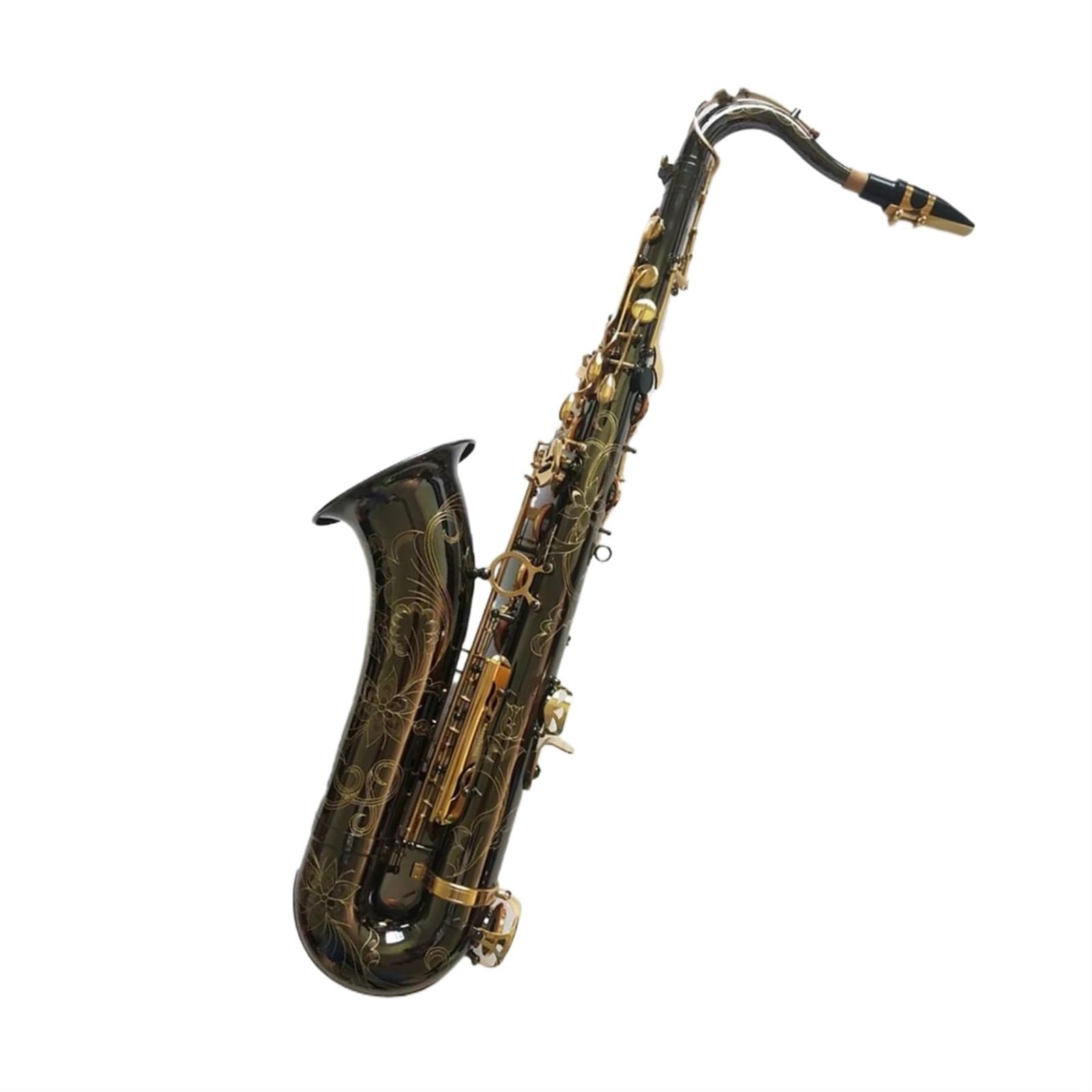 Professionale Sassofono Sassofono Tenore B Flat Nichel Nero Oro Strumento Musicale Sassofono Professionale (Color : Tenor)