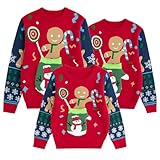 Simplee kids Ugly Christmas Sweaters for Women Man Family Matching Outfits Pullover Tops with Pocket