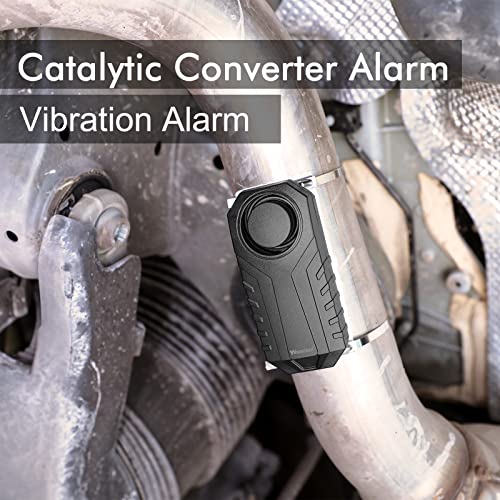 WSDCAM Catalytic Converter Alarm 113dB Loud Wireless Catalytic Converter Anti Theft Vibration Vehicle Security Alarm System Motorcycle Car Alarm with Remote Aluminum Alloy and Heat Insulated Pad - Image 3