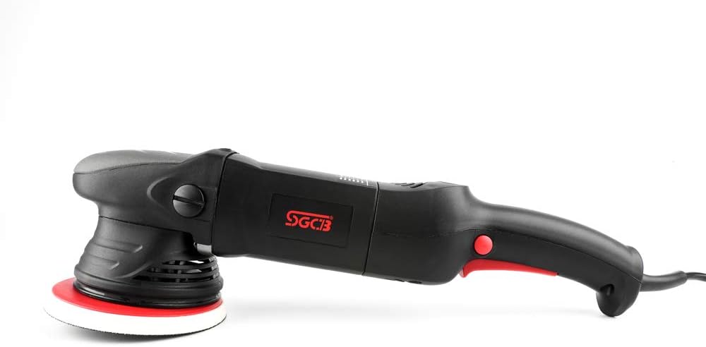 Pro Car Polisher Series S15, 5” DA/ Dual Action Random Orbit Polisher 15MM Variable Speed Grinder Soft Start Constant No Load Speed Electrical Dial Self-Locking with 5” Backing Plate