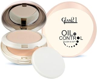 Glam21 Oil Control Sleek & Soft 2-in-1 Compact Powder 20g| Sweat & Waterproof Long Lasting Makeup with Vitamins E & C (Tan... Price In India