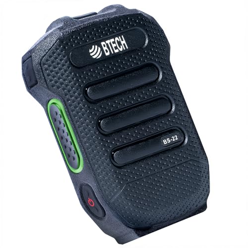 BTECH BS-22 Wireless Speaker Mic (Push-to-Talk) - Bluetooth Speaker Microphone for GMRS-PRO and UV-PRO Series Radios