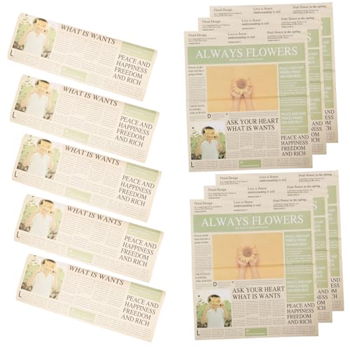 SEWOART 20 Hojas papel de de periódico papel de de cumpleaños ramo de de de del día del padre para envolver flores de floral