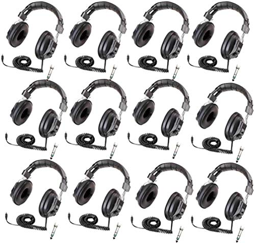 Califone 3068AV Switchable Stereo/Mono Headphones 12-Pack Bundle