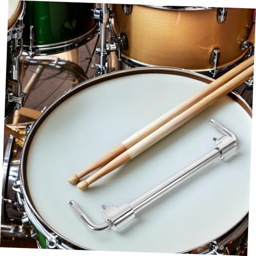 Abrazadera para cowbell Mikinona Dual Rod, soporte metálico ligero para batería y aro de bombo, con instalación rápida para creación y actuación musical miniatura 6