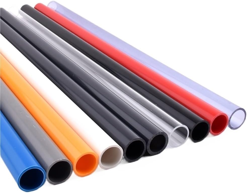 Clear Acrylic Tube 2pcs 0.5M UPVC Transparent Blue Pipe 9 Colors Aquarium Fish Tank Acrylic Tube for Garden Watering Planting Frame Fittings(Grey,90MM*0.5M)
