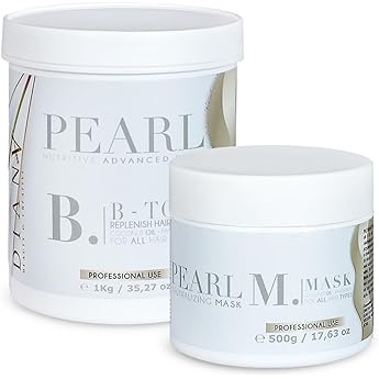 B-Tox for Hair and Hair Mask Large Set Hair Treatment with Addition of Amino Acids and B Vitamins Hair Regeneration Hair Care - Pearl 1000 g + 500 g