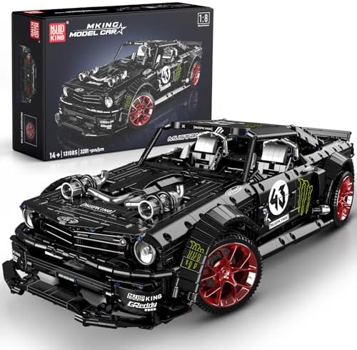 Mould King Technik Auto-Modellbausatz, Sportwagen Klemmbausteine für Erwachsene, 13108N Supercar Sammler-Statische Version Set für Autoliebhaber und Fans von Muscle Cars (3201 Teil