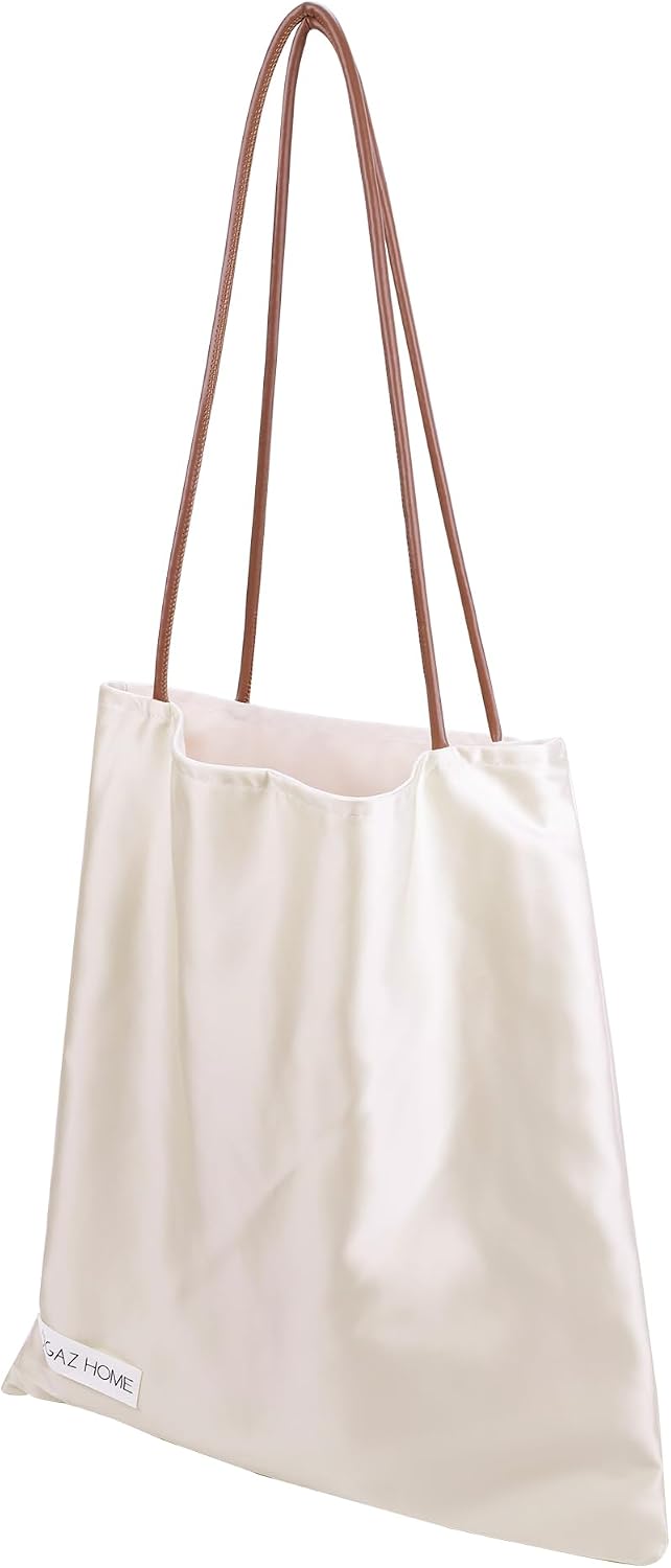 DGAZ Silk Designer Bags for Women, Luxury Tote Bag with Zipper, Large Shoulder Hobo Bags