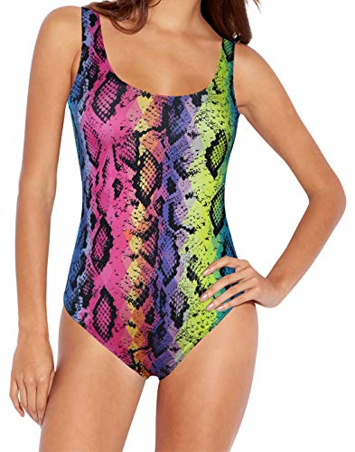 HDE Plus Size Rave Bodysuit - Sparkly Rave Clothes for Women - Music Festival Clothing for Girls - Holographic Rave Outfit - Womens Rave Wear with Rainbow Prints - Cute Glitter One Piece Bodysuits