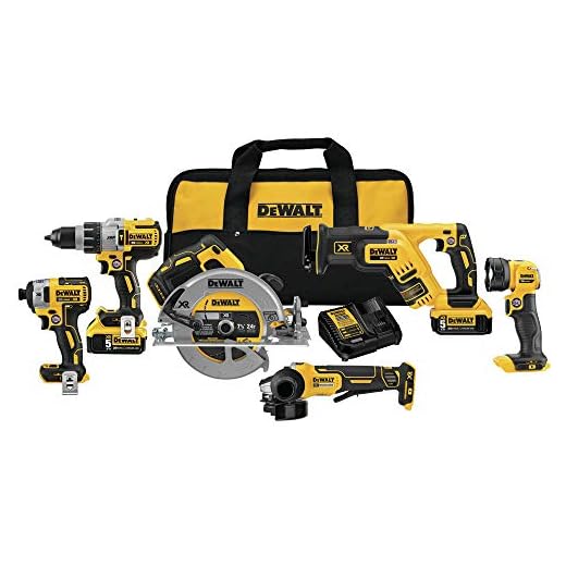 DEWALT 20V MAX* Cordless Drill Combo Kit, 6-Tool (DCK695P2)