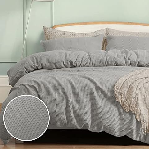 PHF Waffle Duvet Cover Set Cover