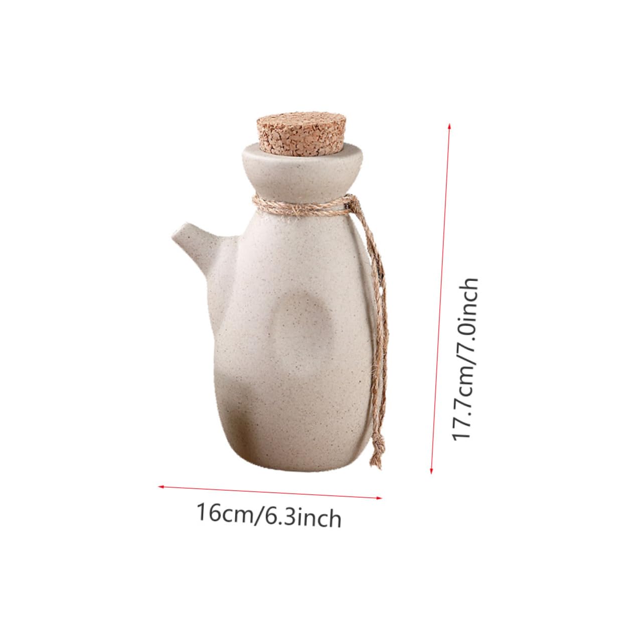 Set da Sakè Giapponese in Ceramica, 1 Bottiglia 300ml e 4 Tazze 50ml