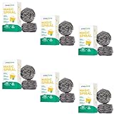 STANHOME Estropajo de Acero Inoxidable Magic Spiral, Nana Quita Grasa, Elimina Alimentos quemados y Manchas dificiles - Ideal para vajilla, cazuelas, ollas, sartenes, Parrillas y Fregadero (6)
