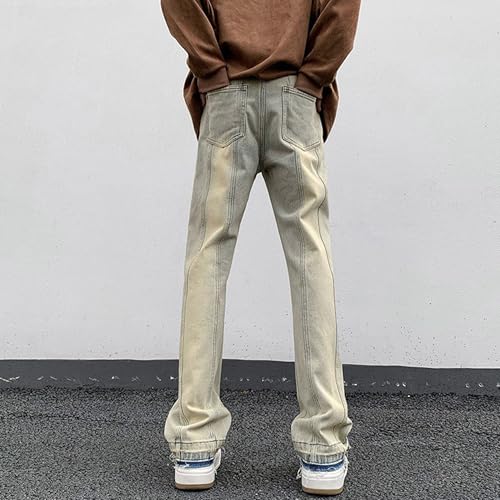 Men's Slim Fit Jeans Elastic Loose Straight Fashion Hip Hop Comfortable Elastic Waist Casual Pants2