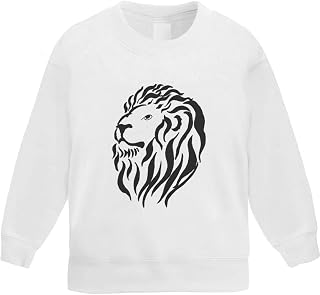 Azeeda 'Lion Head' Kid's Sweatshirt/Jumper (5-6 Years) (KW00009614)