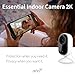 Arlo Essential Security Camera 2K | Indoor Only| 2nd Gen | Baby Monitor & Pet Camera | Wired Automated Privacy Shield, 2-Way Audio, Night Vision, Live Stream, Motion Alerts & Notifications White,1 Cam