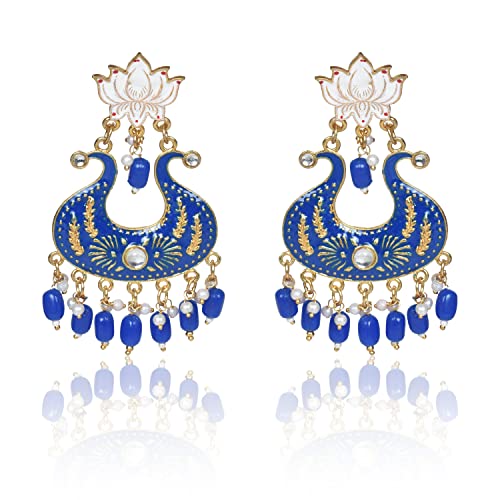 Image of Nilu's Collection Handmade Antique Designer Floral Jhumka for Women & Girls | Made of Brass | Any occasion, festival, function