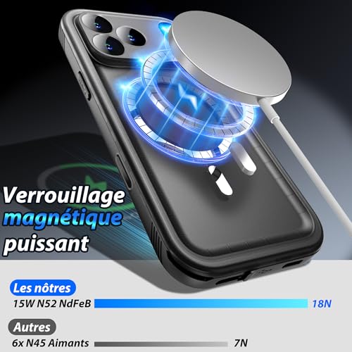 Coque étanche iPhone 17 Pro antichoc intégrale et magnétique - 5