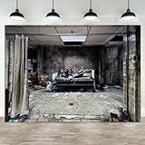 ASDCXZ 20x10ft Halloween Backdrop Abandoned Hospital Sickroom Photography Background Creepy Operating Theater Red Blood Old Insane Asylum Interior Banner Decorations Holiday Party Photo Booth Prop