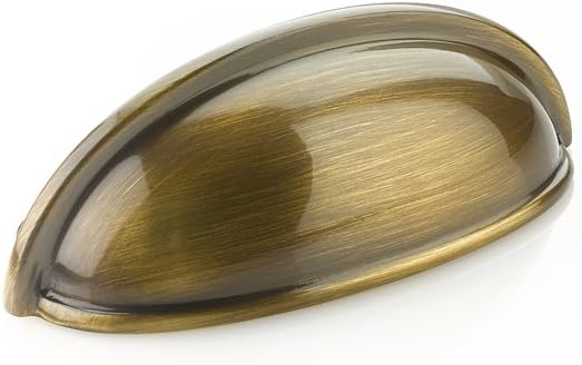 Schaub Traditional Collection 3 in. (76mm) Cup Pull, Antique Brass - 730-AB