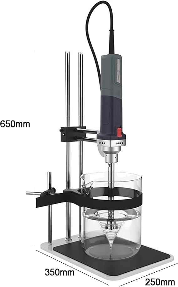 Homogenizer, 6-Speed Adjustable Lab Mixer, 9000-28000 RPM, with Upright Bracket and 25mm Working Head, Ideal for Emulsifying and Dispersing in Cosmetics