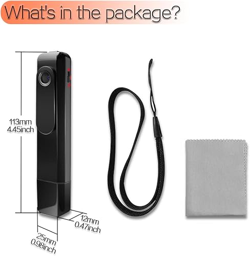 Miniatura 7 de 1080P HD Mini cámara de bolsillo grabadora de vídeo soporte Loop grabación de video, grabación de audio solamente, tarjeta de memoria de 32 GB