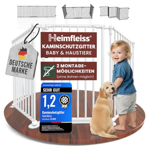 Heimfleiss® Kaminschutzgitter Baby mit Sicherheitsverschluss | Kamingitter